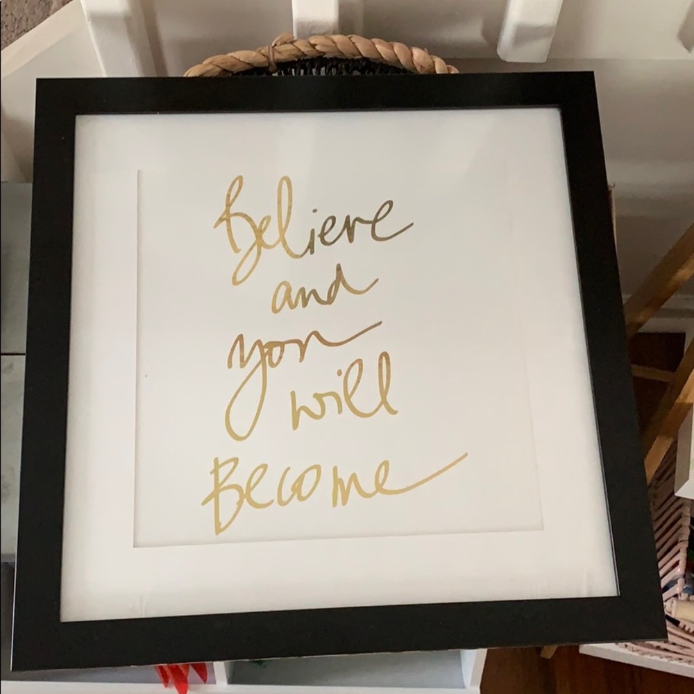 ✩believe and you will become✩ framed print